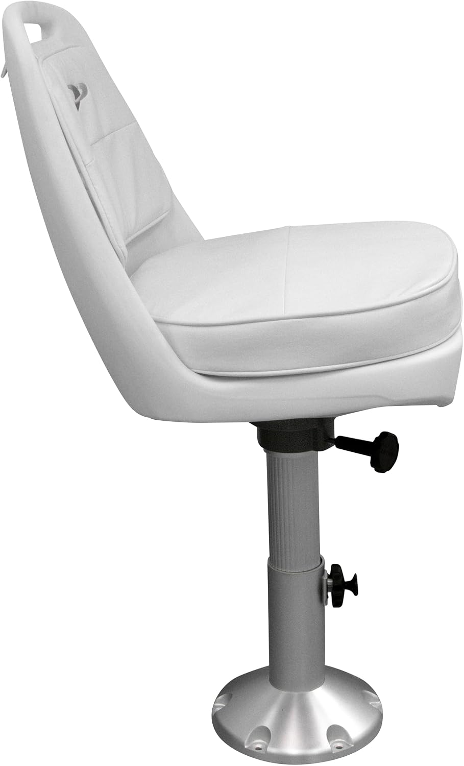Wise 8WD013-7-710 Standard Pilot Chair with Adjustable Height Pedestal and Seat Mount, White