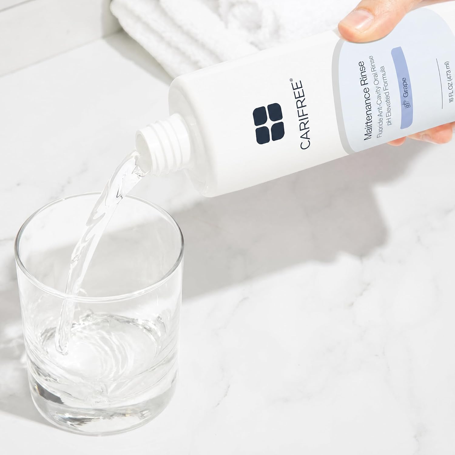 CariFree Maintenance Rinse Fluoride Mouthwash, Mint, Alcohol-Free, 16 oz | Anti-cavity fluoride & xylitol rinse; neutralizes pH, prevents decay, freshens breath; dentist recommended, alcohol-free.