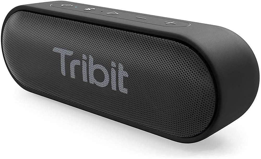 Tribit XSound Go Portable Bluetooth Speaker, 16W, 24H Playtime, Black | IPX7 Waterproof, Custom EQ, XBass, BT5.3, Wireless, Loud Sound, TWS Pairing, Type-C, Outdoor, Home, Travel, Beach, Shower