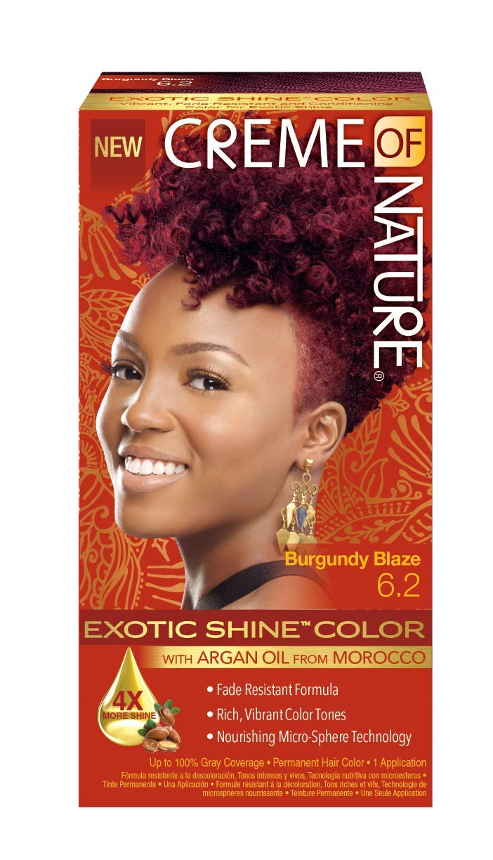 Creme of Nature, Exotic Shine Hair Color, 9.2 Light Caramel Brown, with Argan Oil from Morocco, 1 Application