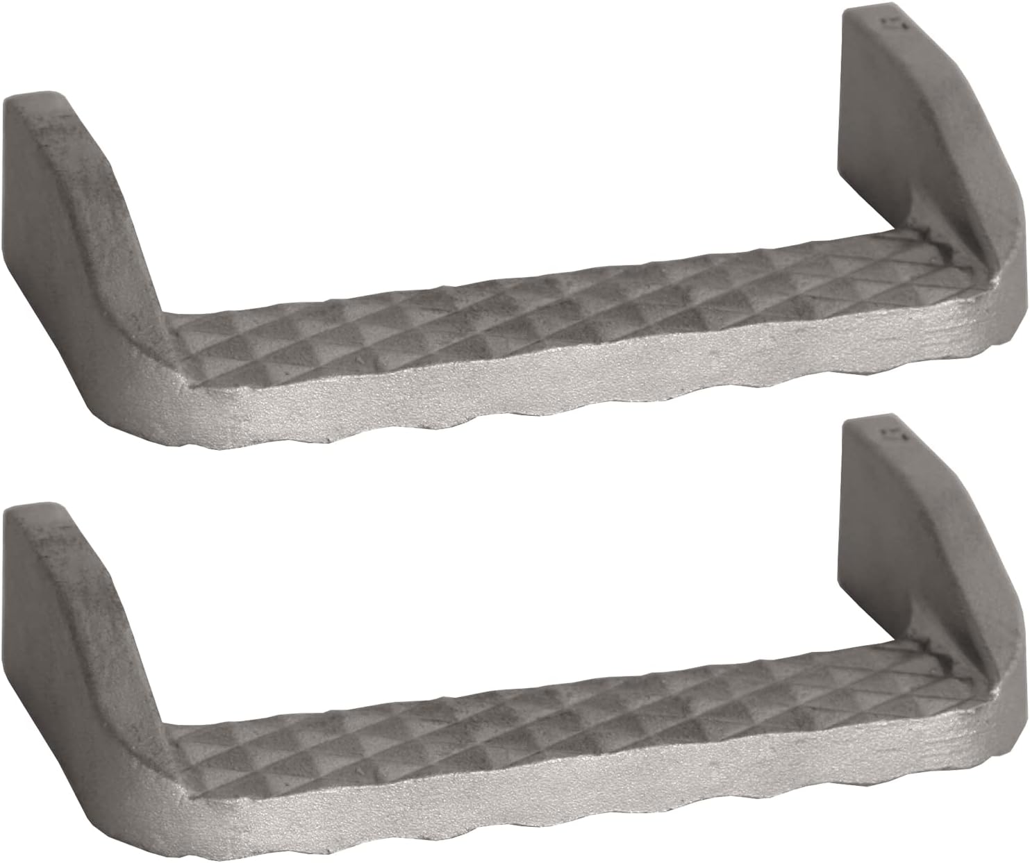 Buyers Products B2744A Aluminum Reversible Weld-On Truck Step with Side Guards or Flat Top, Die Cast Construction with Molded Slip-Resistant Treads for Work Trucks, Trailers and RVs