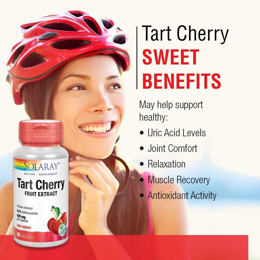 Solaray Tart Cherry Fruit Extract 850 mg, 90 VegCaps