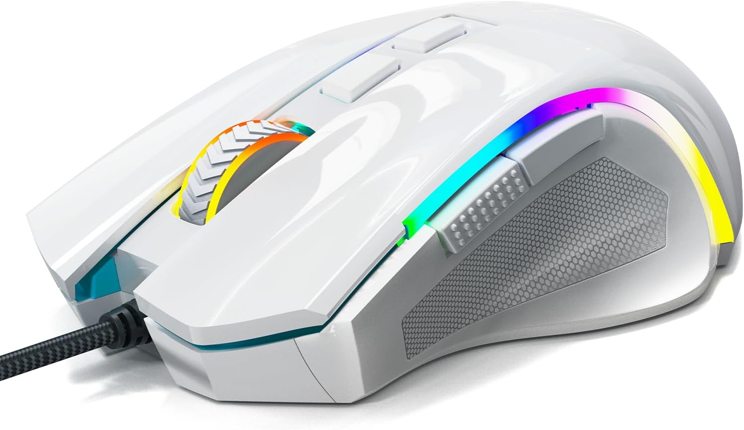 Redragon M602 Gaming Mouse, Ergonomic RGB Gaming Mouse Wired with 7200 Adjustable DPI, 9 Programmable Buttons, Professional Software for Gamer Office [Black]