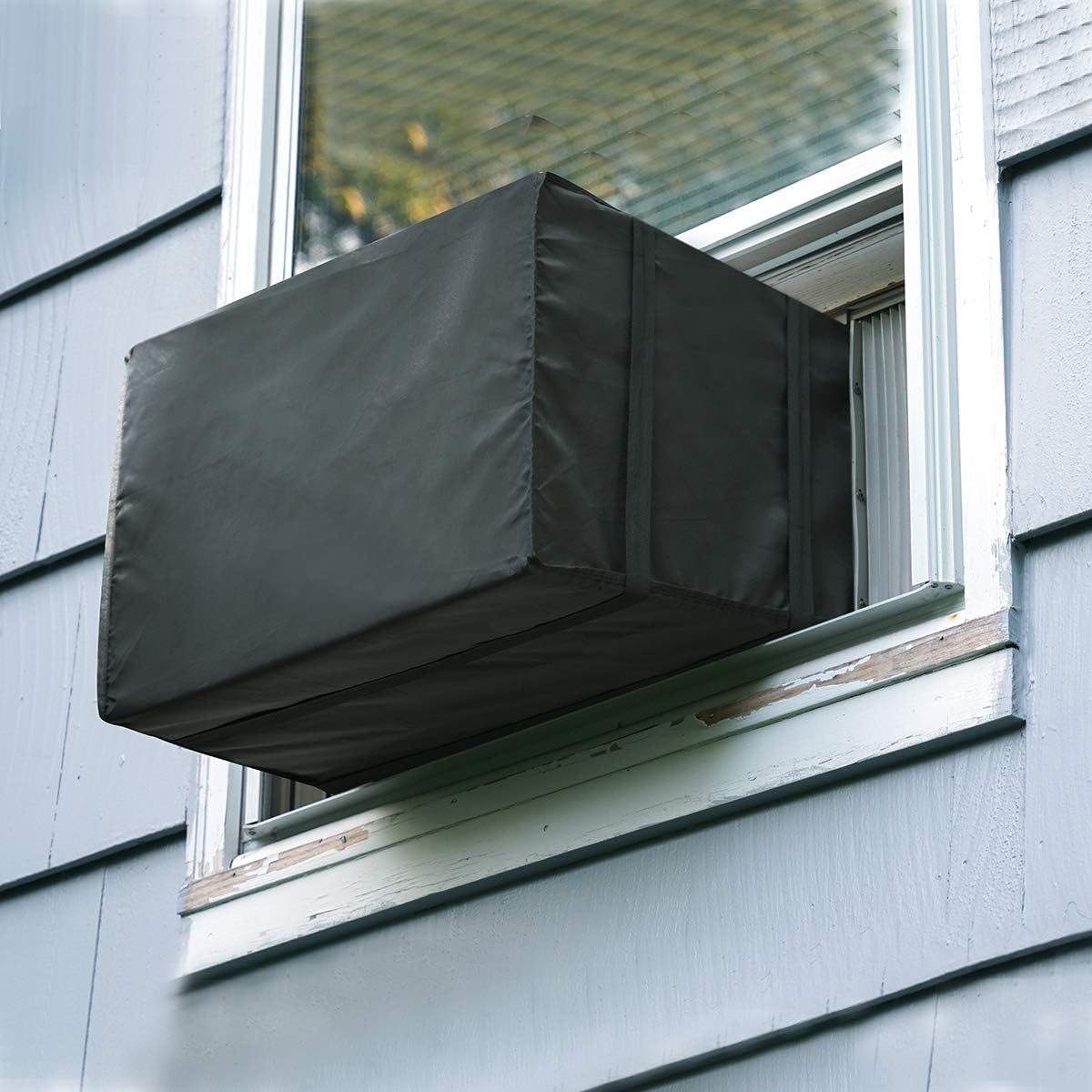Luxiv Window AC Unit Cover Outdoor, Black Waterproof AC Cover 21X16X15 In