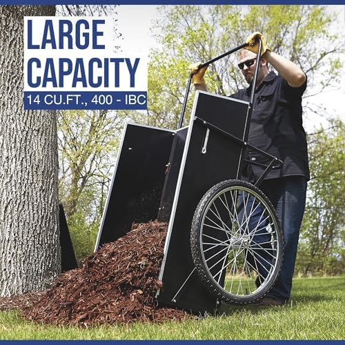 Strongway Garden Cart - 400-lb. Capacity, 14 Cu. Ft. 48in.L x 29in.W