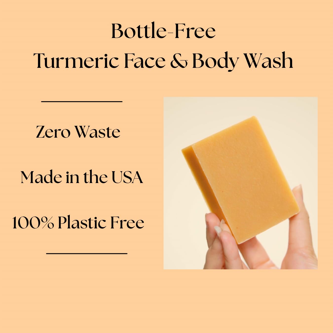 Turmeric Soap for Face & Body, Handmade, Cold Process, Organic. 4.5 oz | Gentle turmeric face wash & cleanser for glowing skin that feels refreshed, soft & balanced. Made in the USA