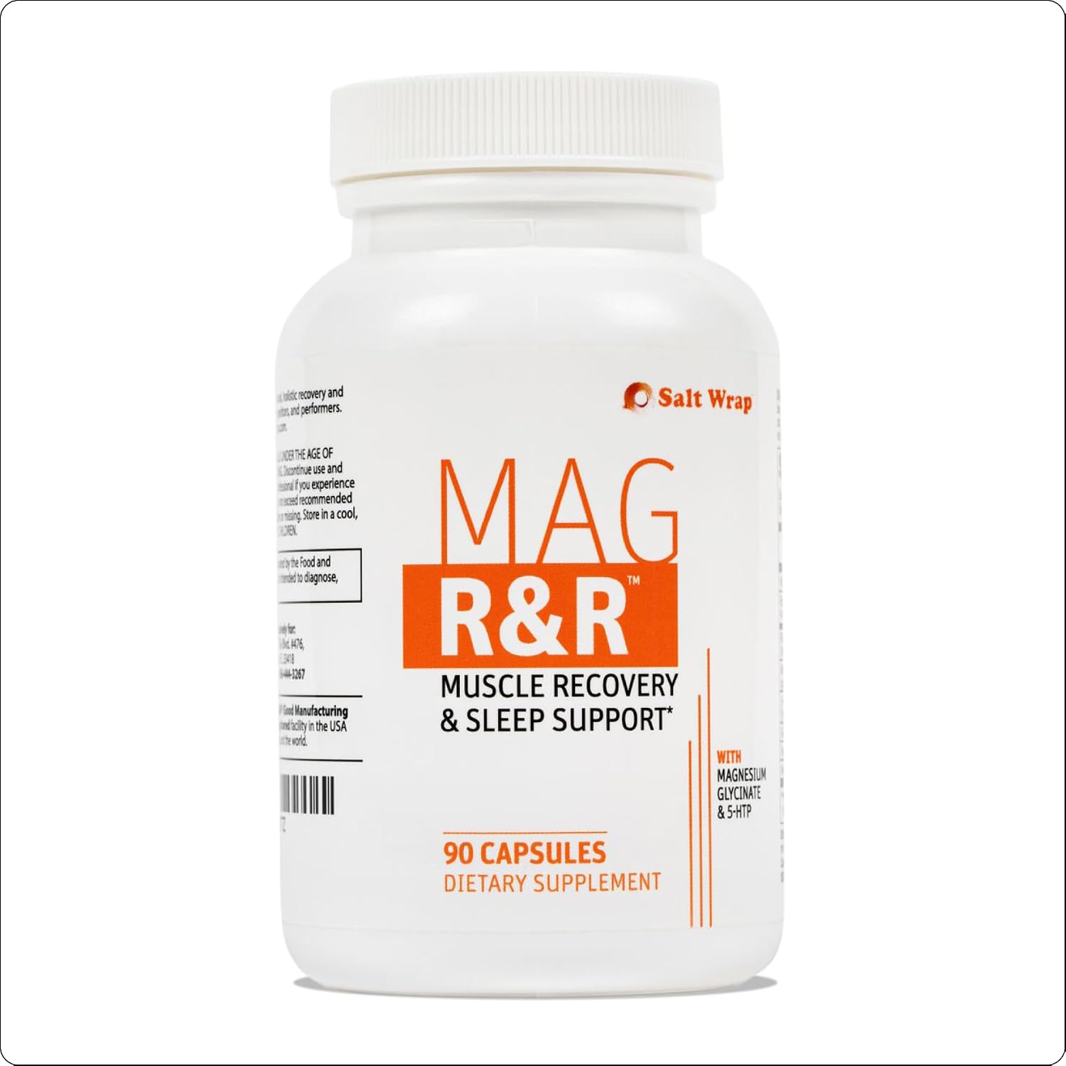 SaltWrap Mag R&R - Nighttime Muscle Cramps Support, Natural Sleep Support for Adults with Magnesium Glycinate for Muscle Spasm and Leg Cramps Relief