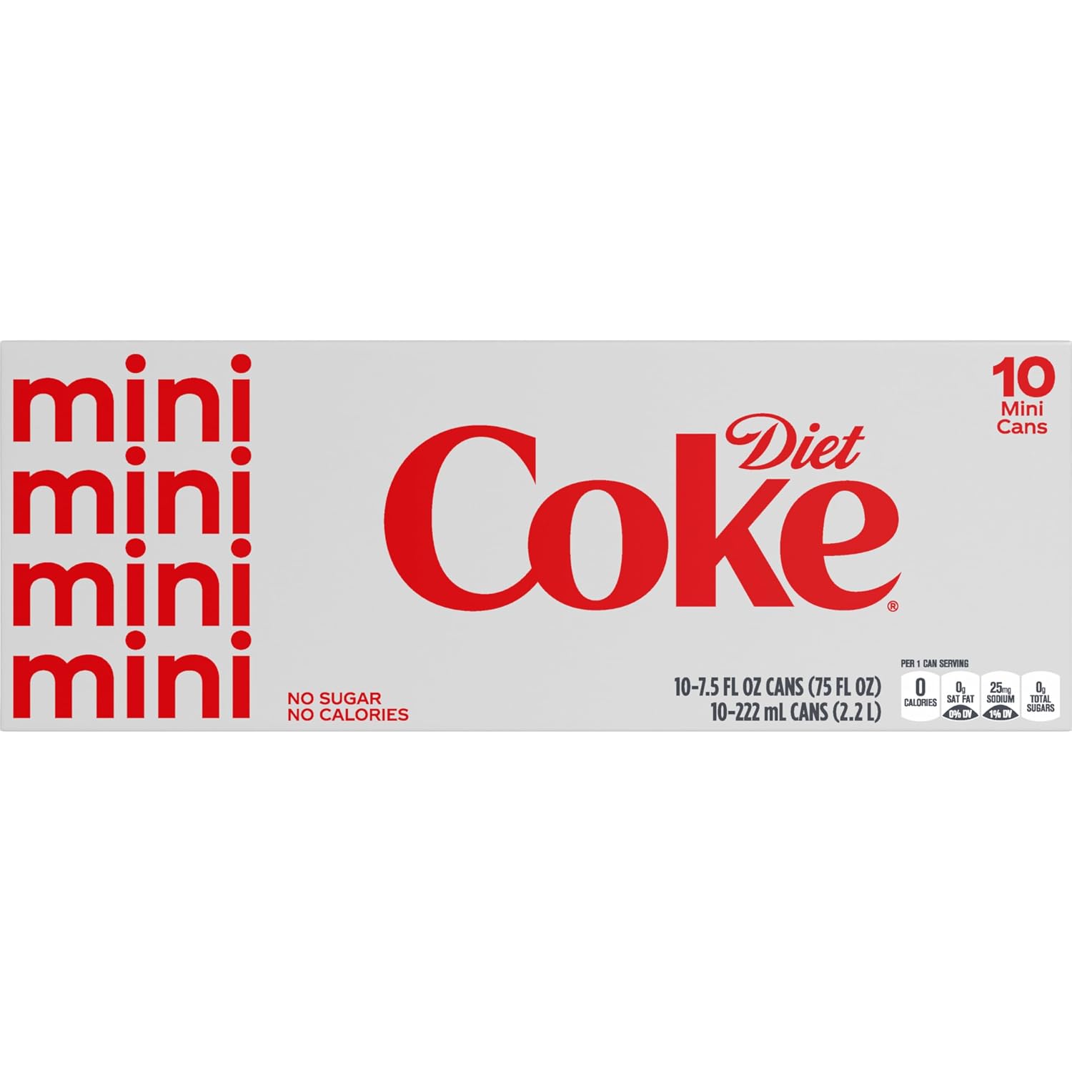 Diet Coke Soda Soft Drink Cans, 12 fl oz, 12 Pack | No sugar, no calories, 46 mg caffeine per can