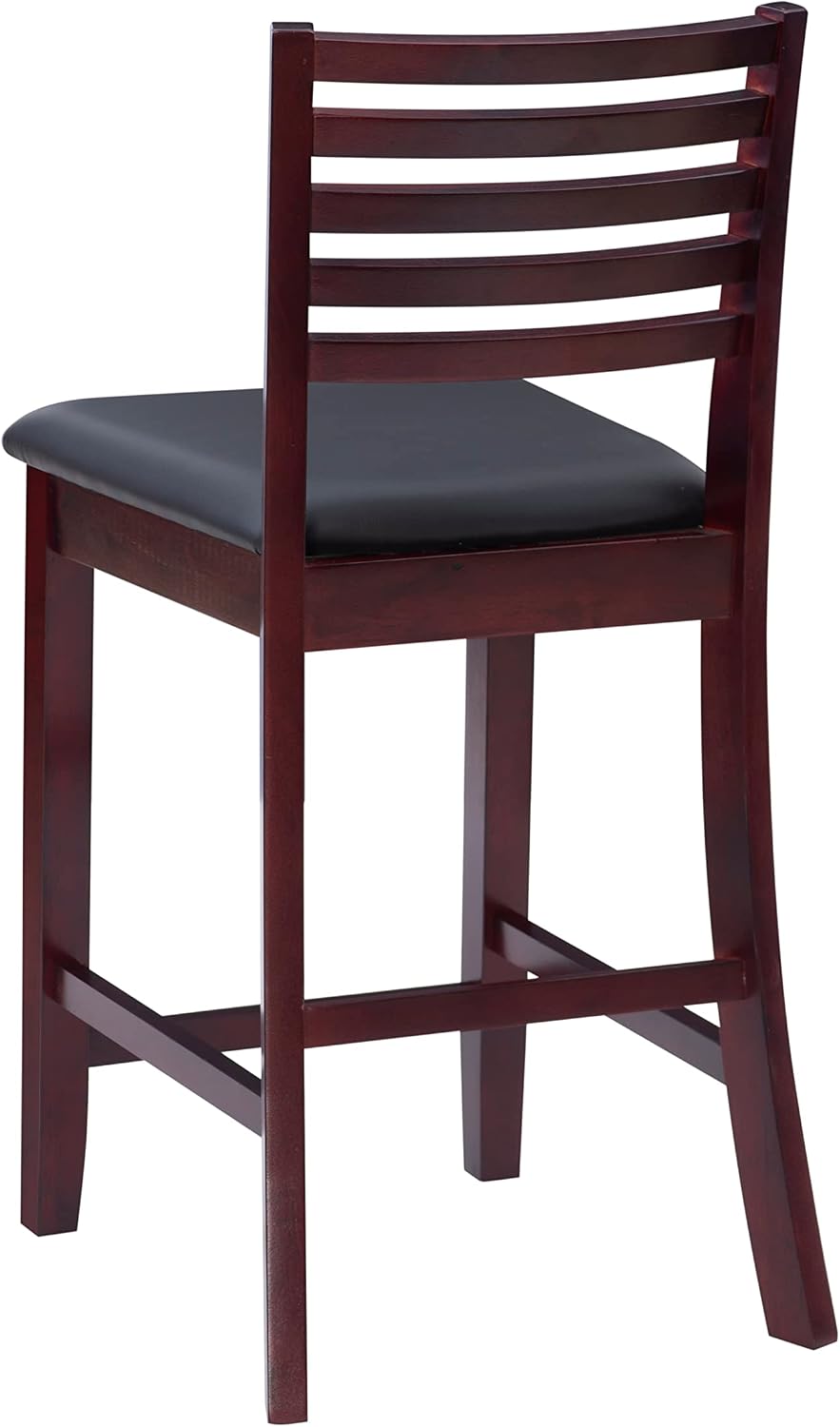 Linon Triena Collection Ladder Counter 24 Stool, 17"W x 20"D x 37"H, Espresso
