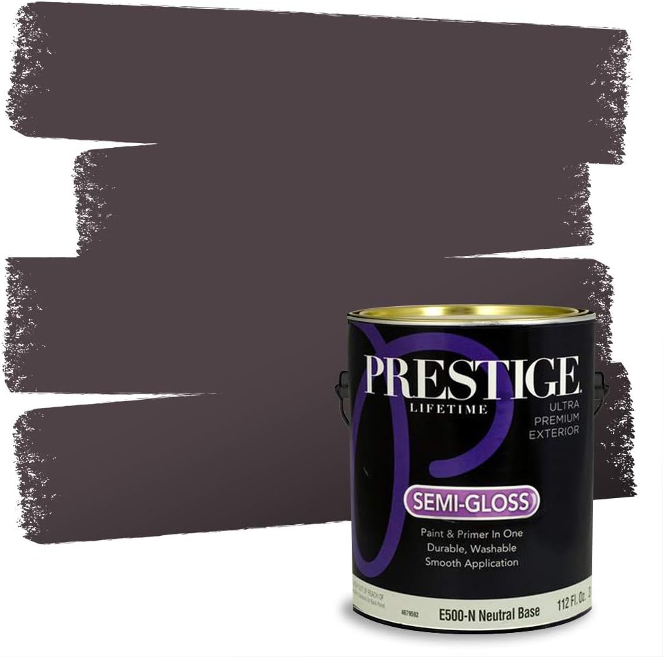 PRESTIGE Paints Exterior Paint and Primer In One, 1-Gallon, Satin, Comparable Match of Sherwin Williams* Ash Violet*
