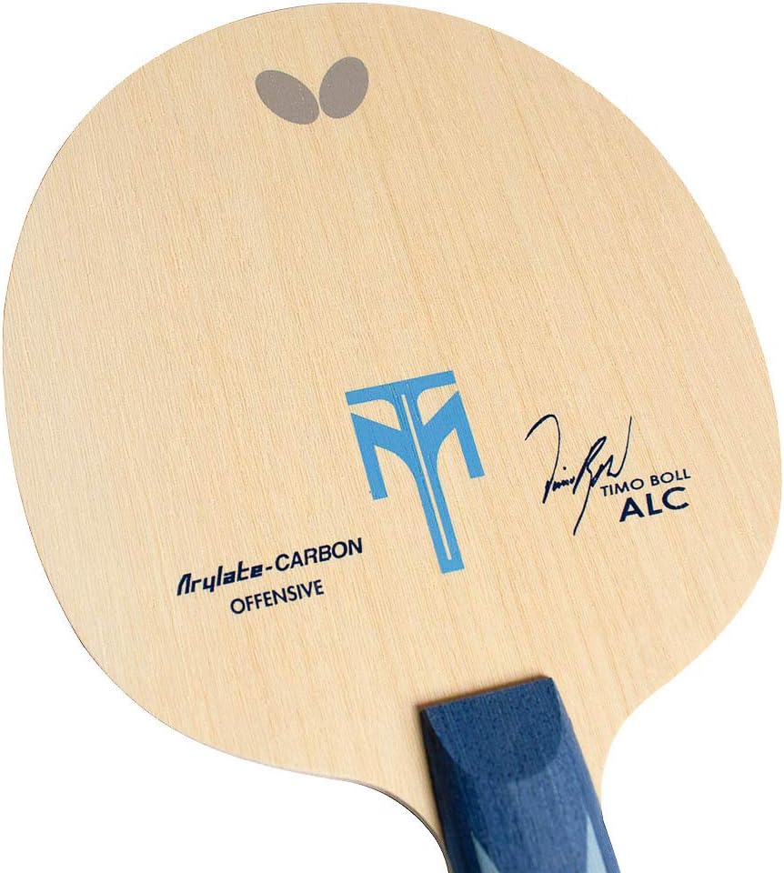 Butterfly Timo Boll ALC Table Tennis Blade - Arylate-Carbon Fiber Blade - Professional Butterfly Table Tennis Blade - Available in AN, FL, and ST handle styles - Made in Japan