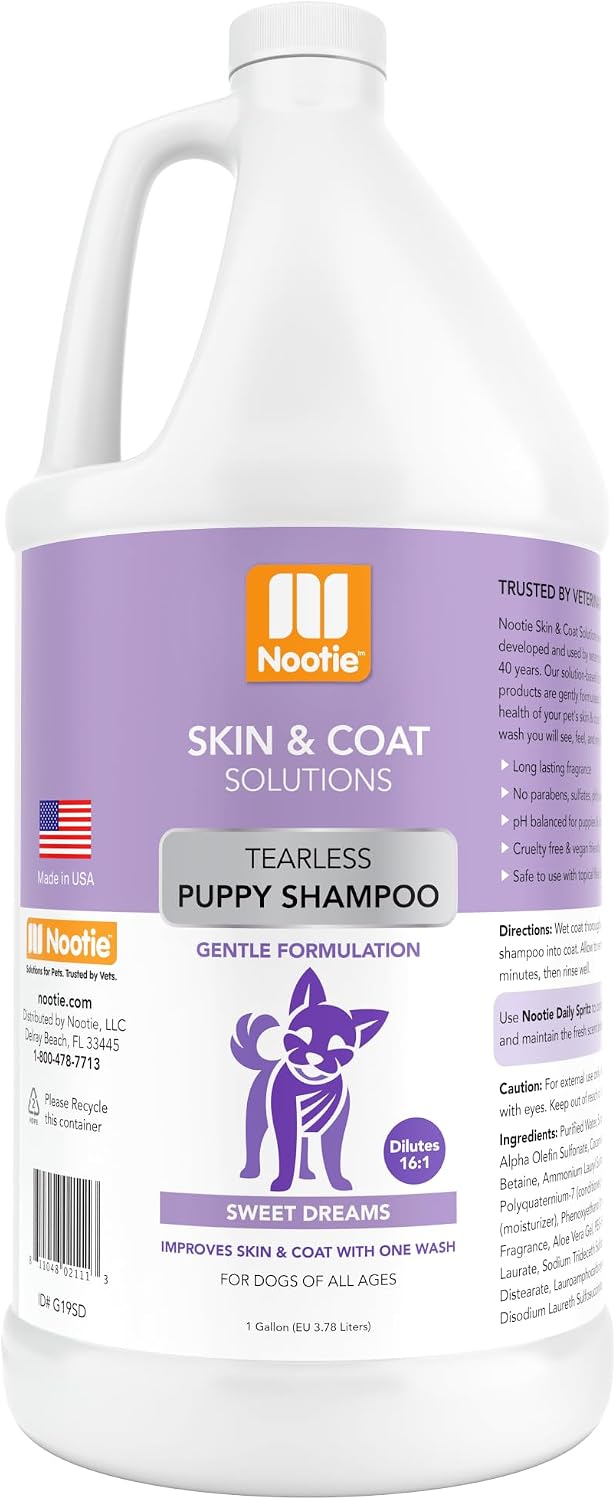 Nootie Cucumber Melon Pet Shampoo for Dogs & Cats, Gentle Oatmeal Formula | 16 oz, dog wash for sensitive skin, helps relieve dry itchy skin for dogs, natural ingredients, cleans & conditions