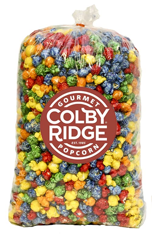 4 Flavor Gourmet Popcorn Assortment 8 Gal. (128 Cups) Large Sampler - White, Caramel, Cheese, and Rainbow Bulk Popped