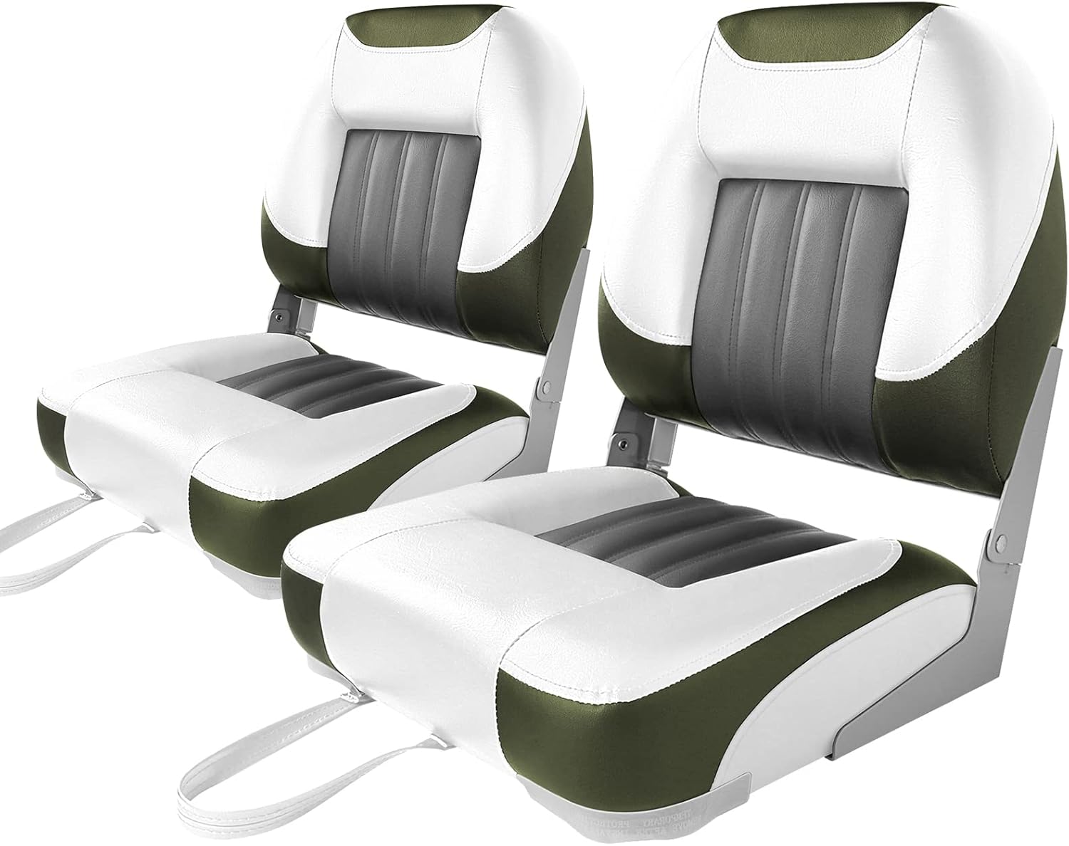 XGEAR Fold-Down Boat Seat, Low Back Fishing Boat Chair