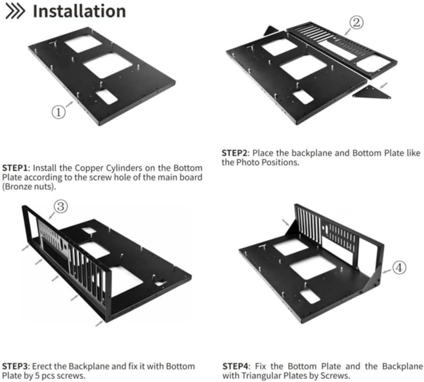 DIY Computer Case PC Frame Desktop Chassis Stackable Rack Stand Open Air case Supports ATX ITX MacroATX E-ATX X79 X99 Motherboard, can be Stacked up to 10 Layers