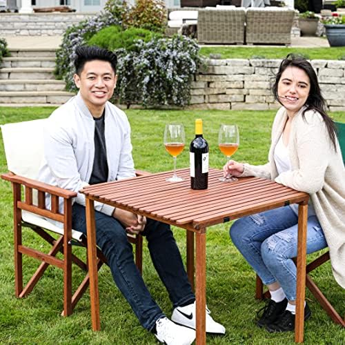 BYER OF MAINE, Use Indoors or Outdoors, Pangean Nomad Folding Wood Table
