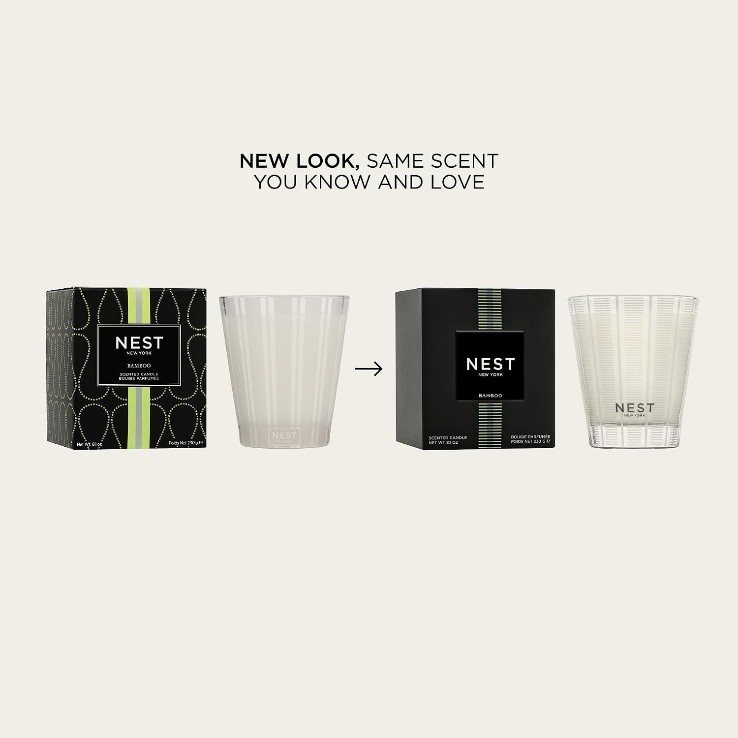 NEST New York Scented Classic Candle, Grapefruit - 8.1 oz - Up to 60-Hour Burn Time - Reusable Glass Vessel