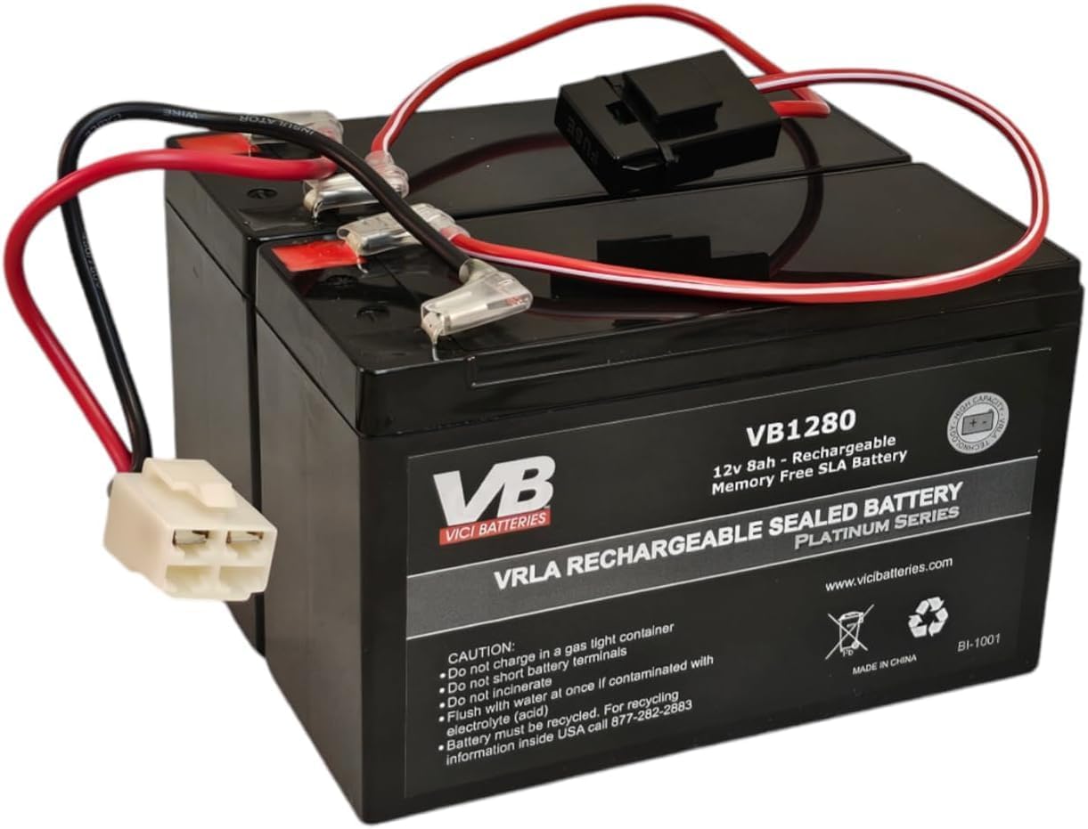MX350 Razor Battery Replacement - Includes Wiring Harness (8 ah capacity - 24 volt system) by Vici Battery™ - does not work with 3 hole connector