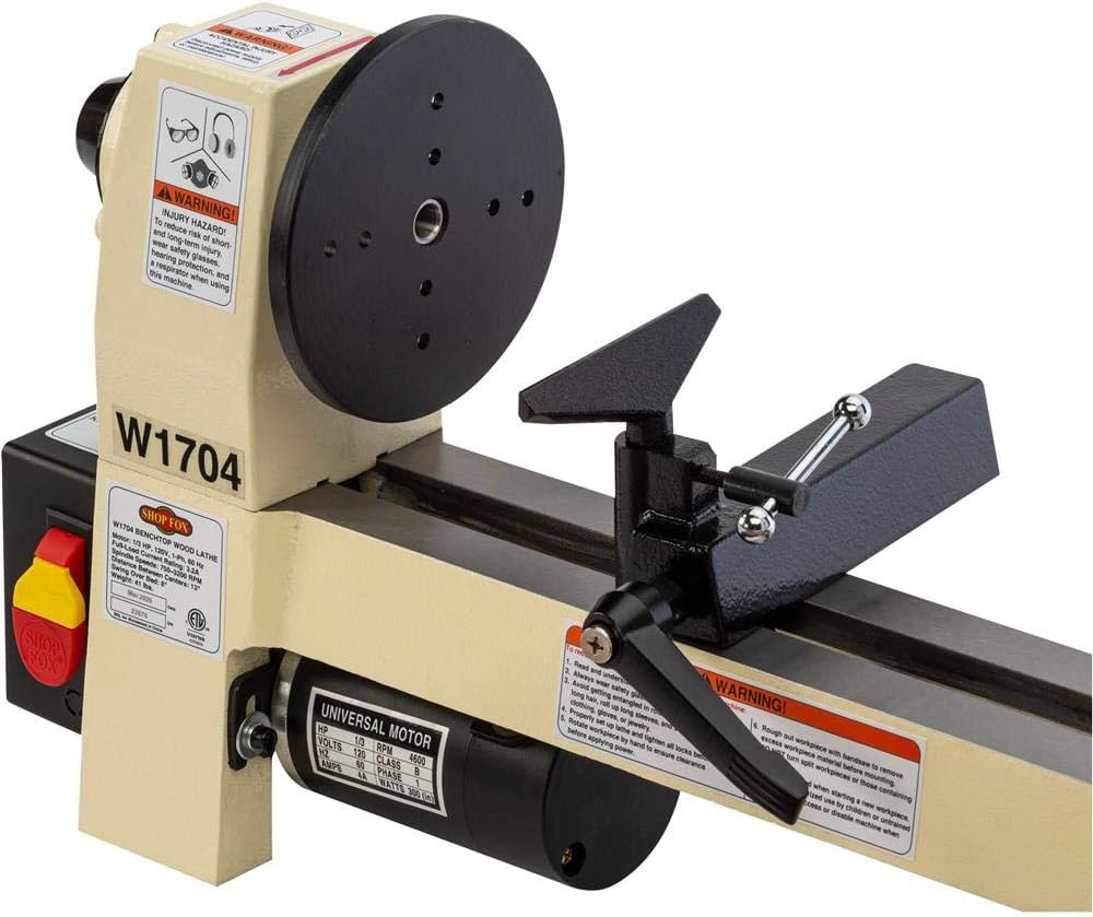 SHOP FOX W1704 1/3-Horsepower Benchtop Lathe