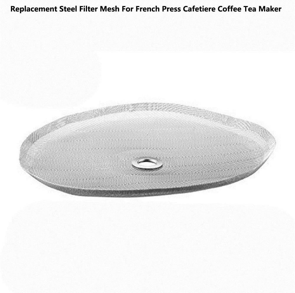 2pcs 4" Steel Filter Mesh Screens for 8 Cup French Press Coffee Maker for Bonjour Bodum