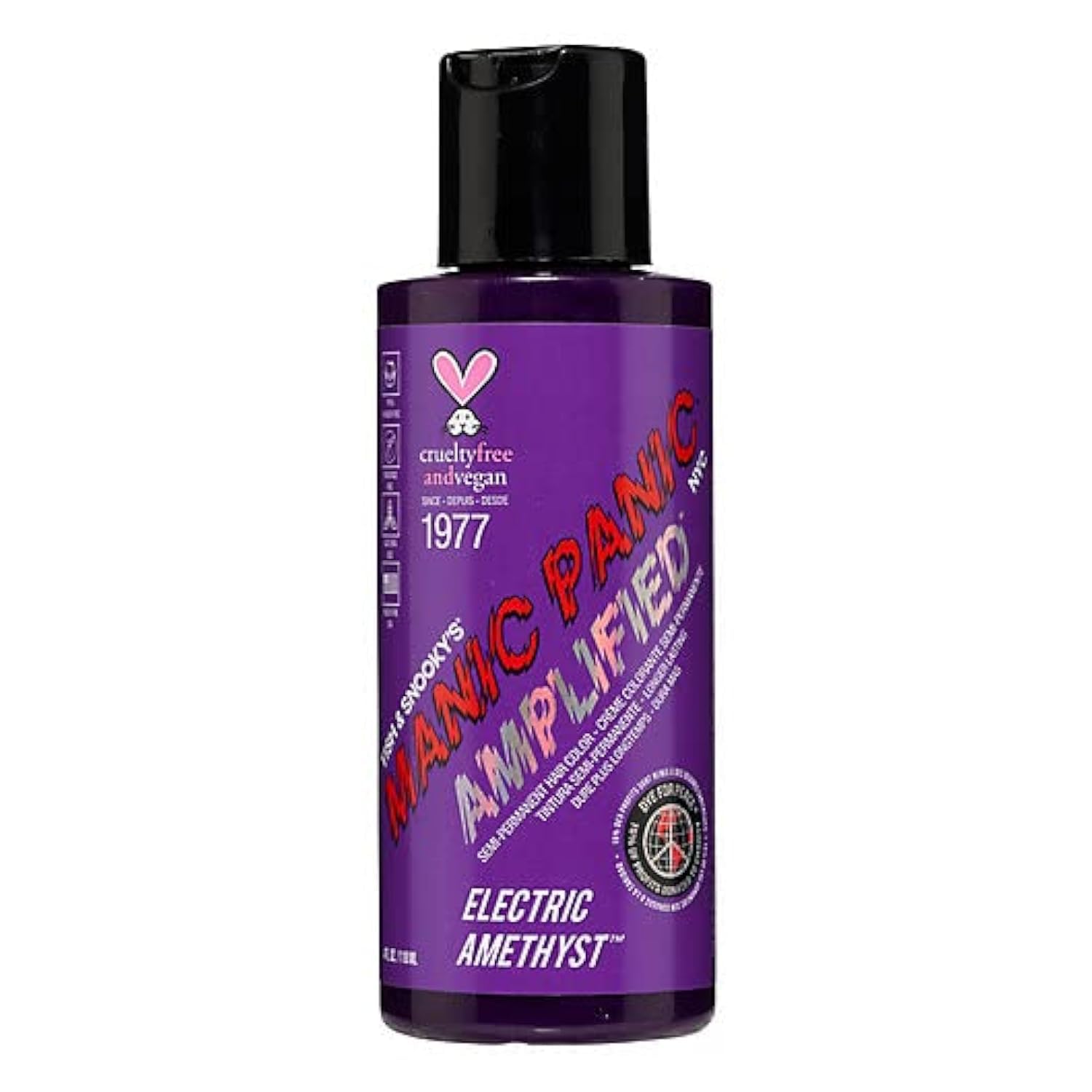 MANIC PANIC Cotton Candy Pink Hair Color - Amplified - Semi Permanent Hair Dye - Bright Pink Cool Toned Color - Glows in Blacklight - Vegan, PPD & Ammonia-Free - For Coloring Hair on Women & Men