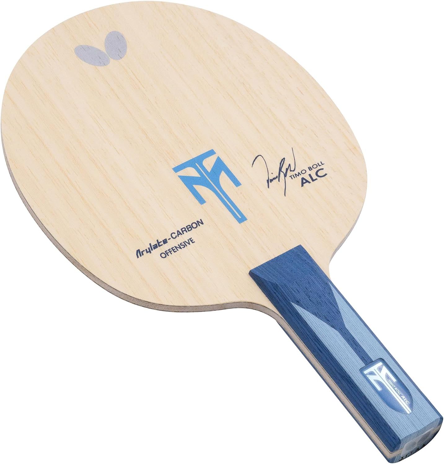 Butterfly Timo Boll ALC Table Tennis Blade - Arylate-Carbon Fiber Blade - Professional Butterfly Table Tennis Blade - Available in AN, FL, and ST handle styles - Made in Japan