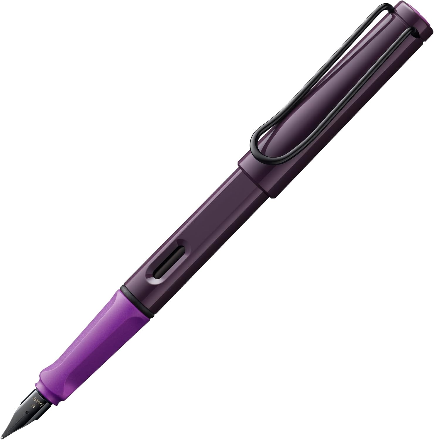 LAMY safari umbra - Fountain Pen with ergonomic grip & polished steel nib in size F - ideal for any Writing & Calligraphy - including LAMY T 10 blue cartridge - Right-Handed