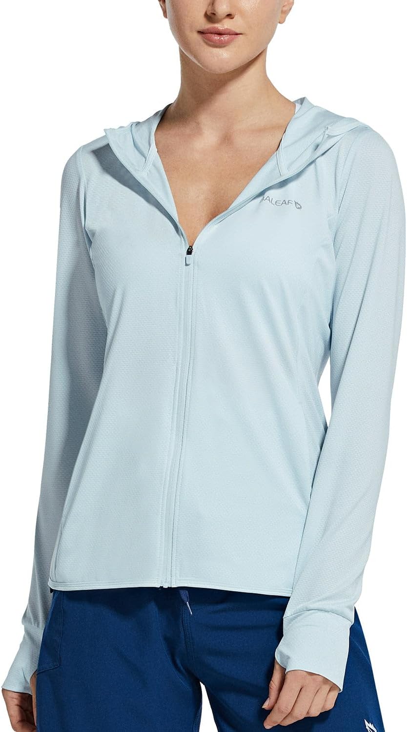 baleaf Women's Sun Protection Hoodie Jacket UPF 50+ Full Zip with Pocket