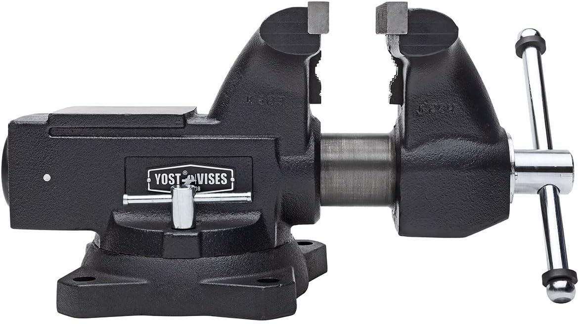 Yost Vises LV-4 Homeowner's Vise | 4.5 Inch Jaw Width with a 3 Inch Jaw Opening Home Vise | Secure Grip with Swivel Base | Blue