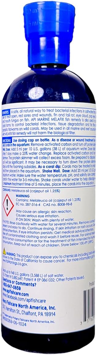 API MARINE MELAFIX Saltwater Fish and Coral Bacterial Infection Remedy 16-Ounce Bottle