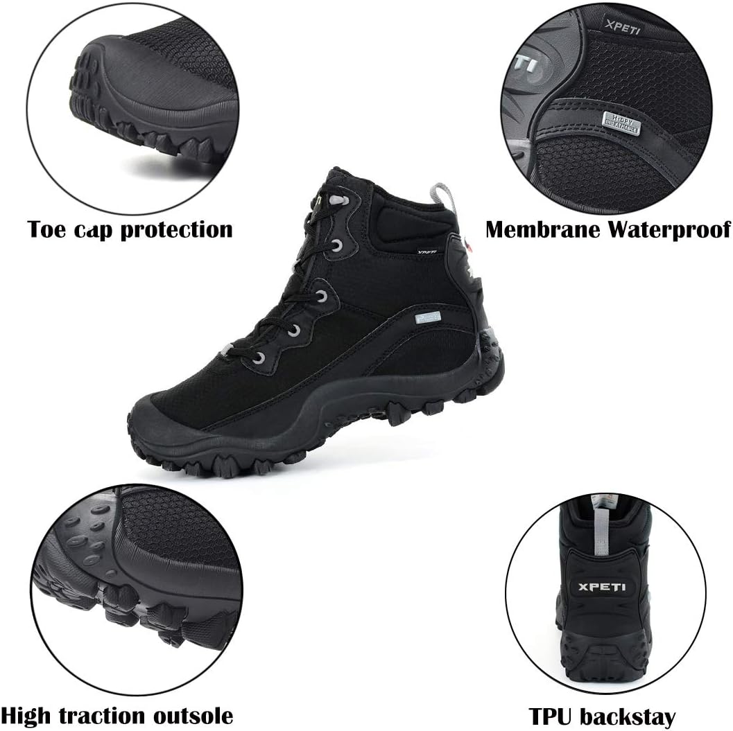 XPETI Women's Dimo Mid Waterproof Outdoor Hiking Boot Non Slip