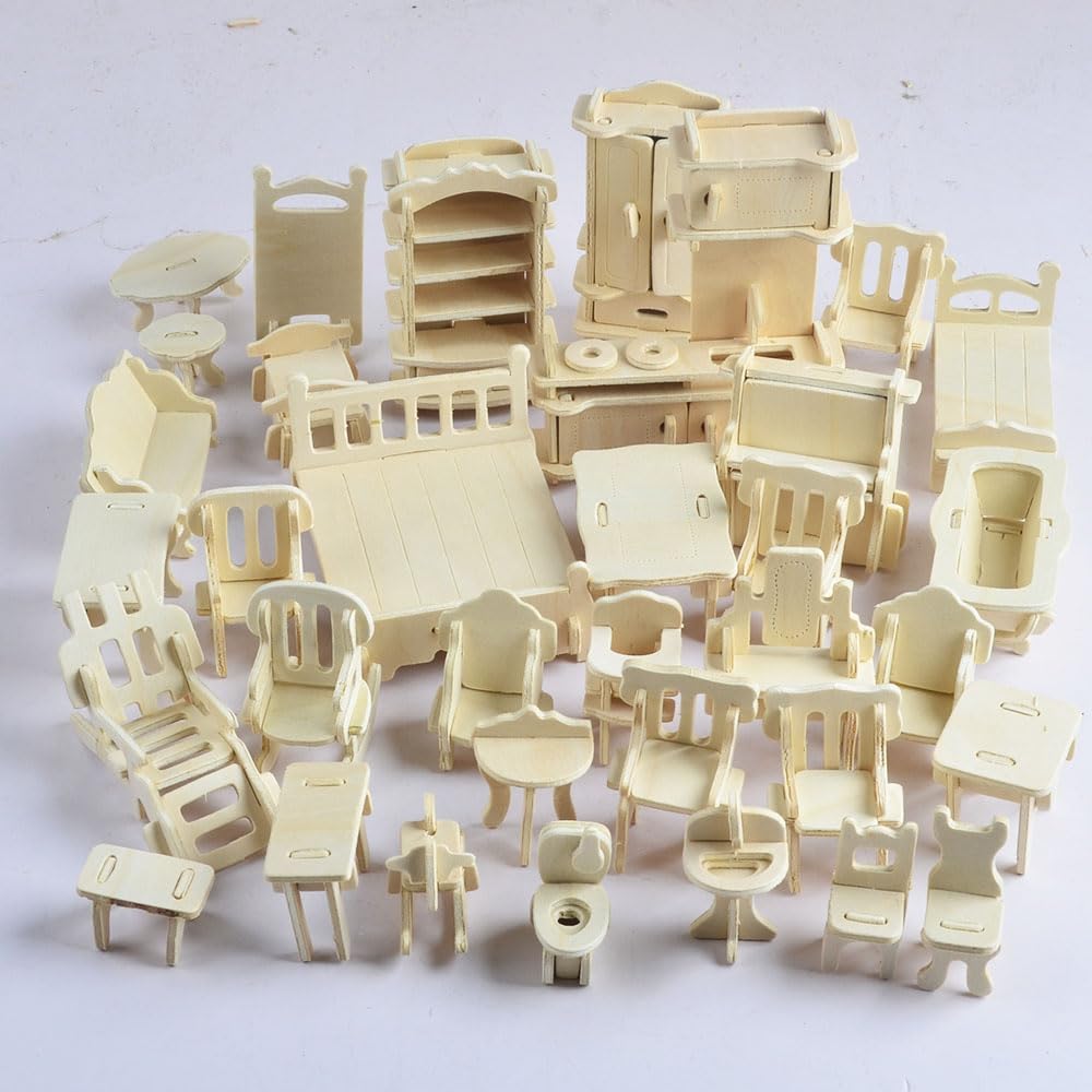 NWFashion Wooden Dream Dollhouse DIY Kits 3D Puzzle for Christmas Party Halloween House (Dream House)