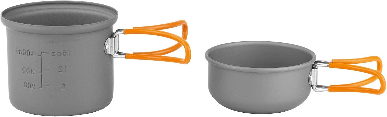 ust Solo Cook Kit with Lightweight, Compact, BPA Free, Anodized Aluminum Construction for Camping, Hiking, Emergency, Soloist and Picnics