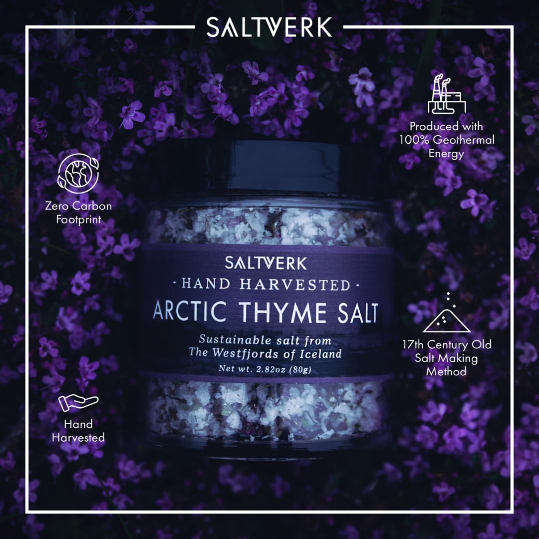 Saltverk Sea Salt - Seaweed 3.17 Oz | Gourmet, Icelandic, Hand Harvested and Sustainably Made
