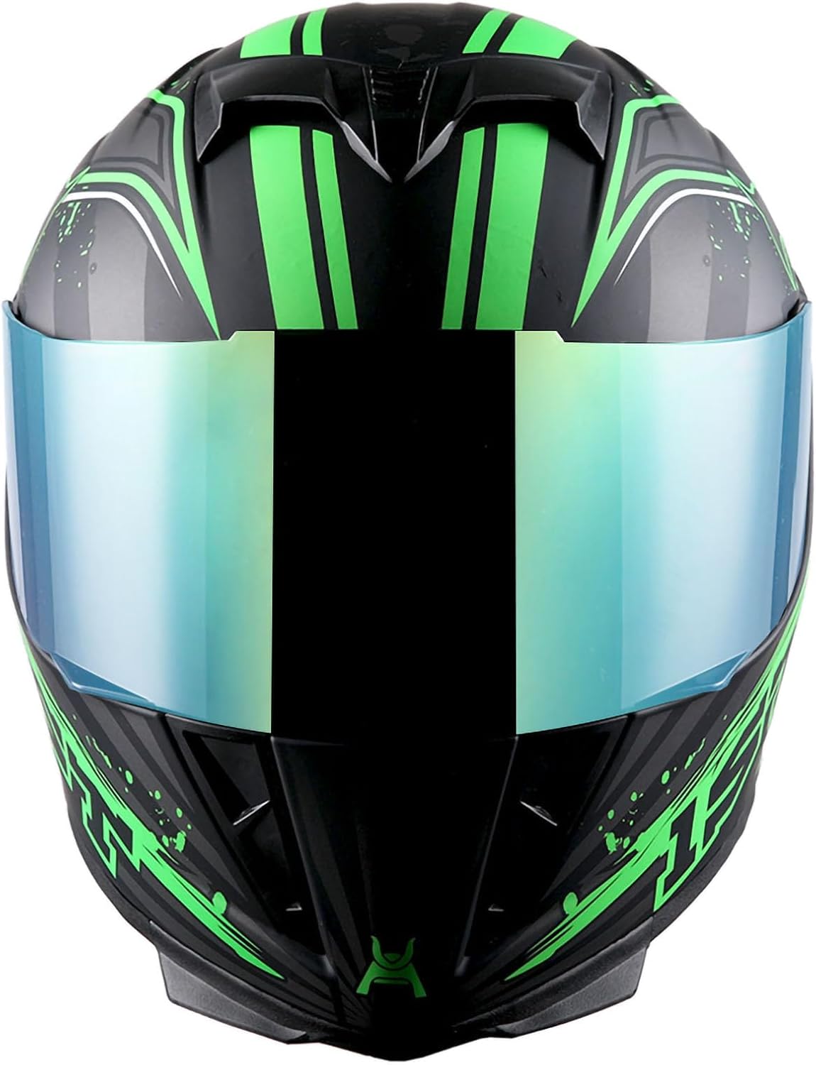 1Storm Motorcycle Full Face Helmet Skull King Matt Black + One Extra Clear Shield: HJK311