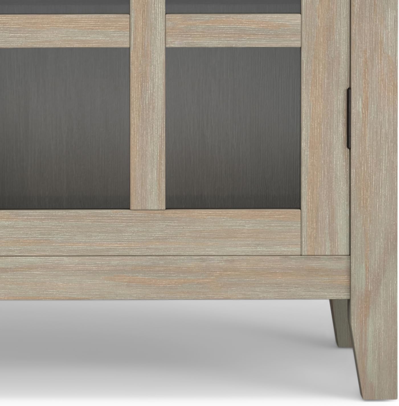 SIMPLIHOME Artisan 30" Wide Solid Wood Cabinet in Russet Brown