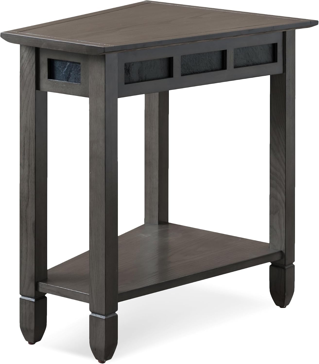 Leick Home Delton Wedge End Table, 17", Sienna