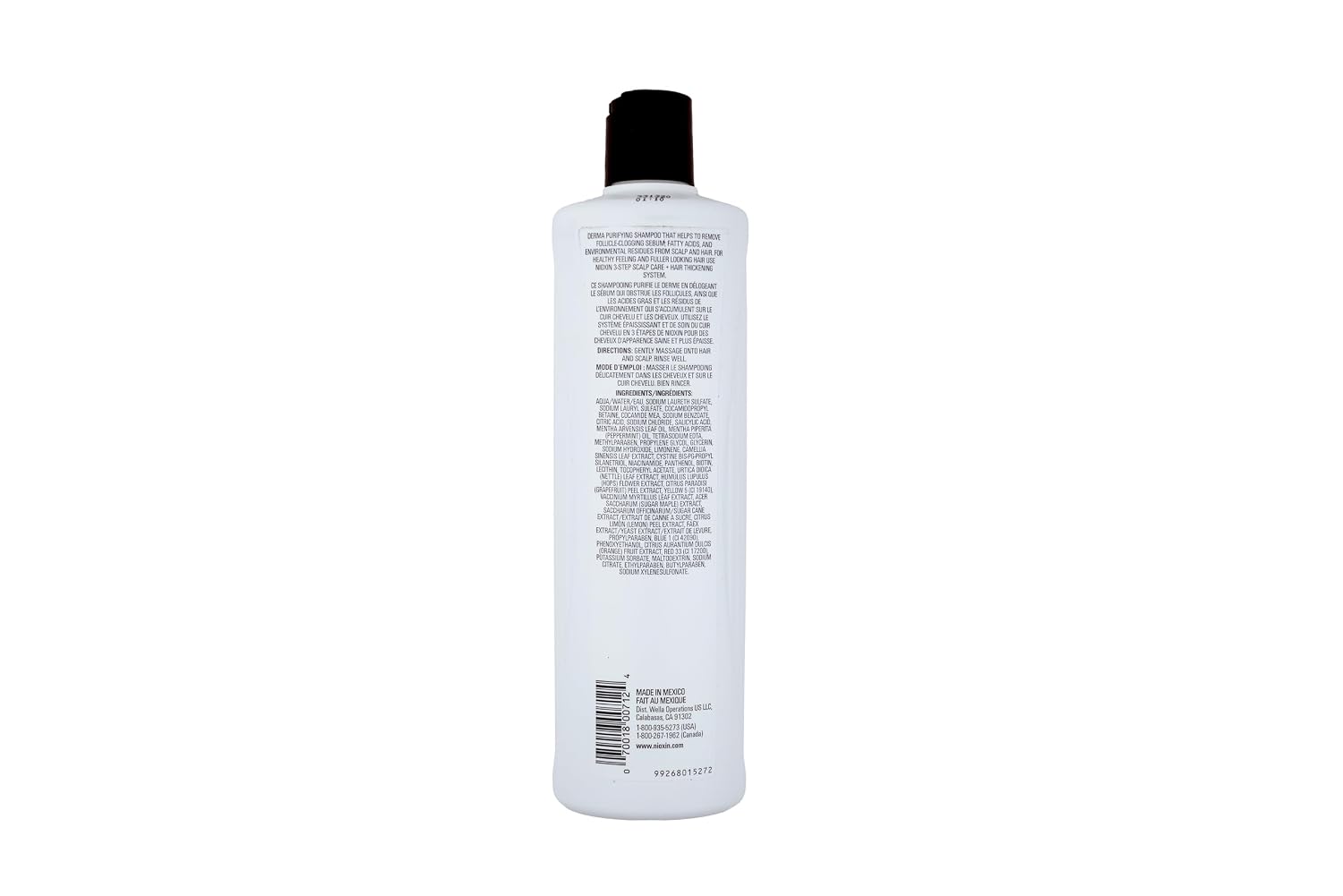 NIOXIN System 2 | Scalp Care | Shampoo | Hair Thickening | For Natural Hair | Scalp Health | For Natural Hair with Progressed Thinning | Cleanse & Boost Hair Density with Niacinamide & Biotin