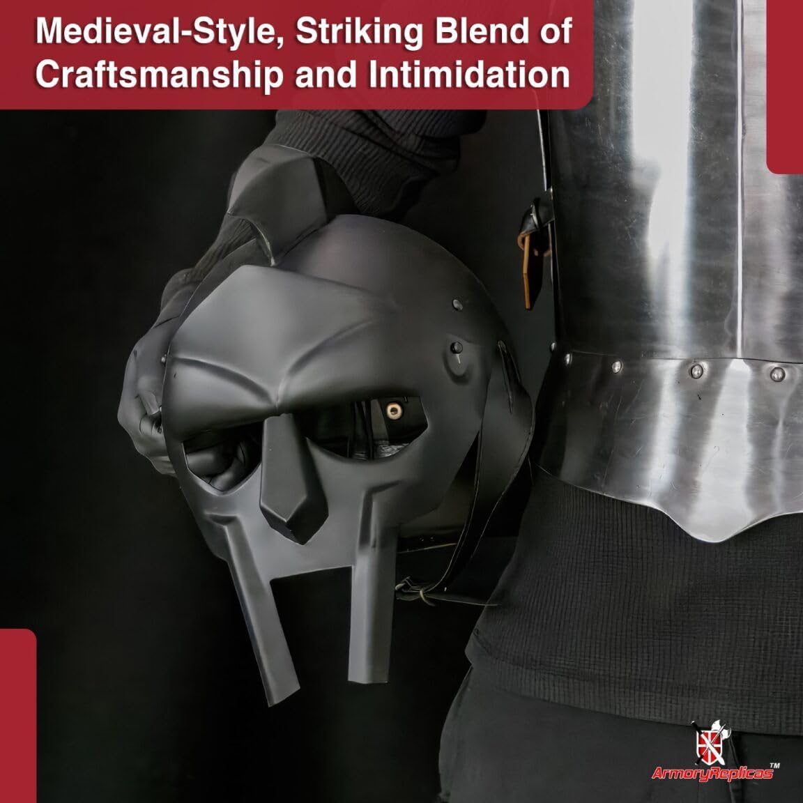 Armory Replicas Maximus Roman Gladiator Blackened 18g Helmet