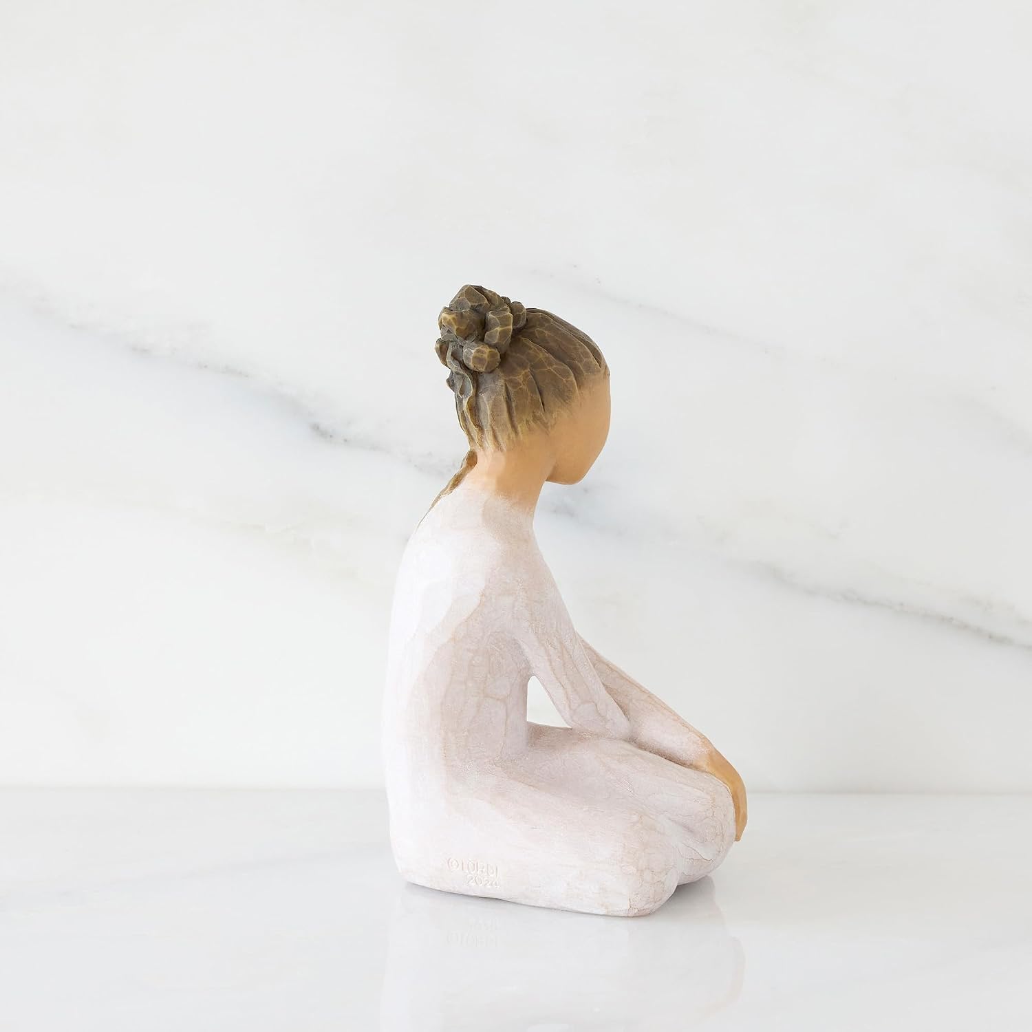 Willow Tree Quietly, Sculpted Hand-Painted Figure | Cast from a Susan Lordi Original Carving, Gift Offering Comfort, Peace, Support and Inner Strength, Includes Enclosure Card