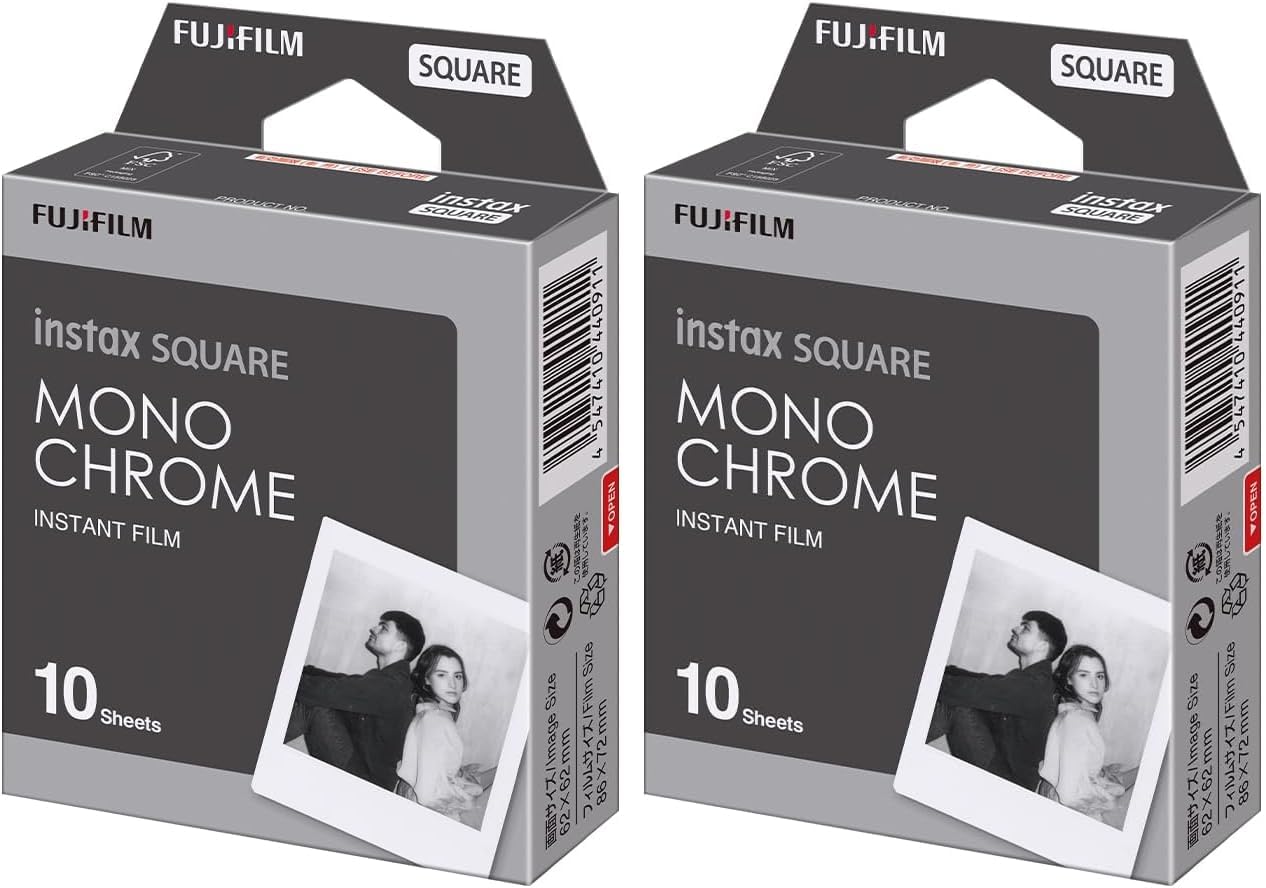 FUJIFILM Instax Square Monochrome Film - 10 Exposures