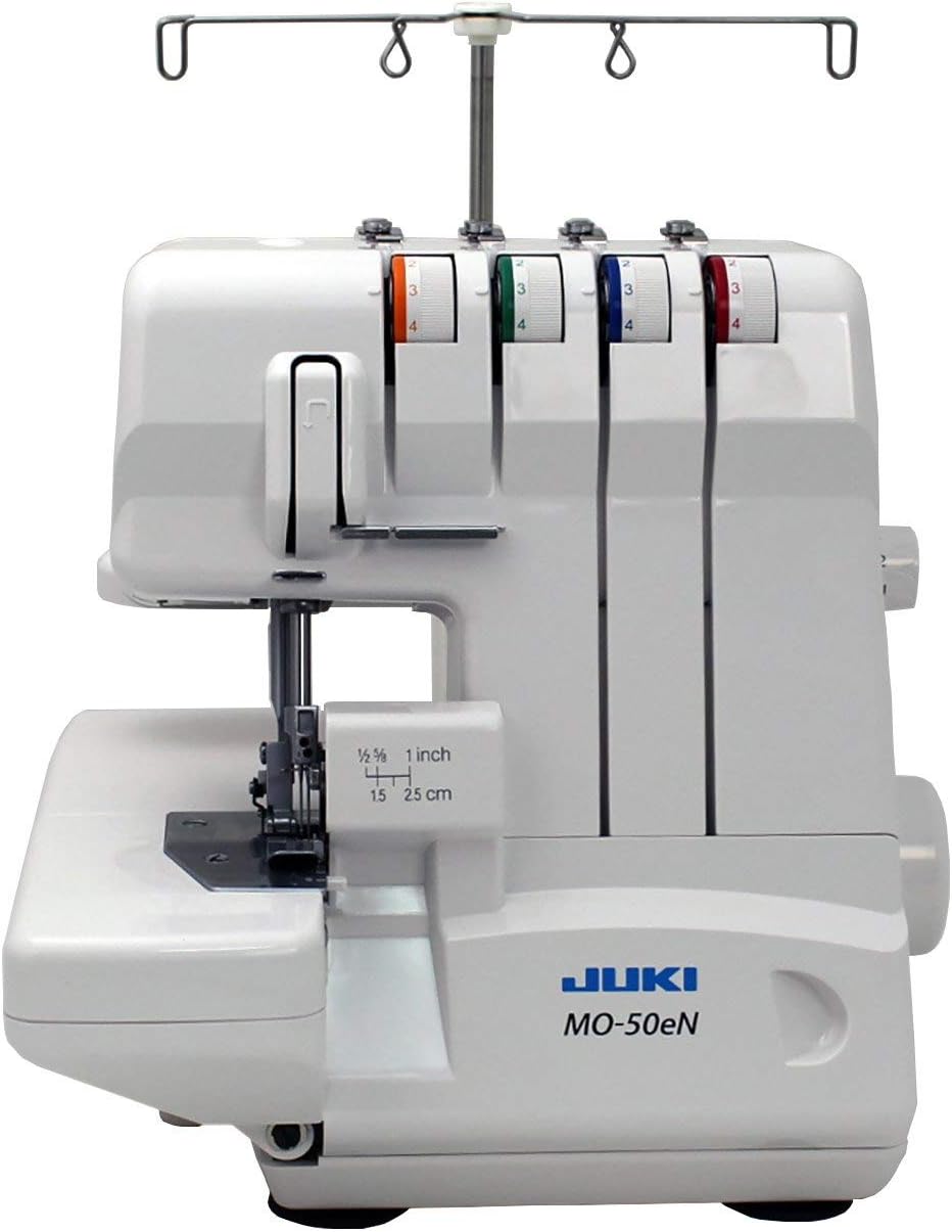Juki, MO-50E, 3 or 4 Thread Serger, Lay In Tensions, Adjustable Differential Feed, Built In Rolled Hem, Automatic Lower Looper Threader