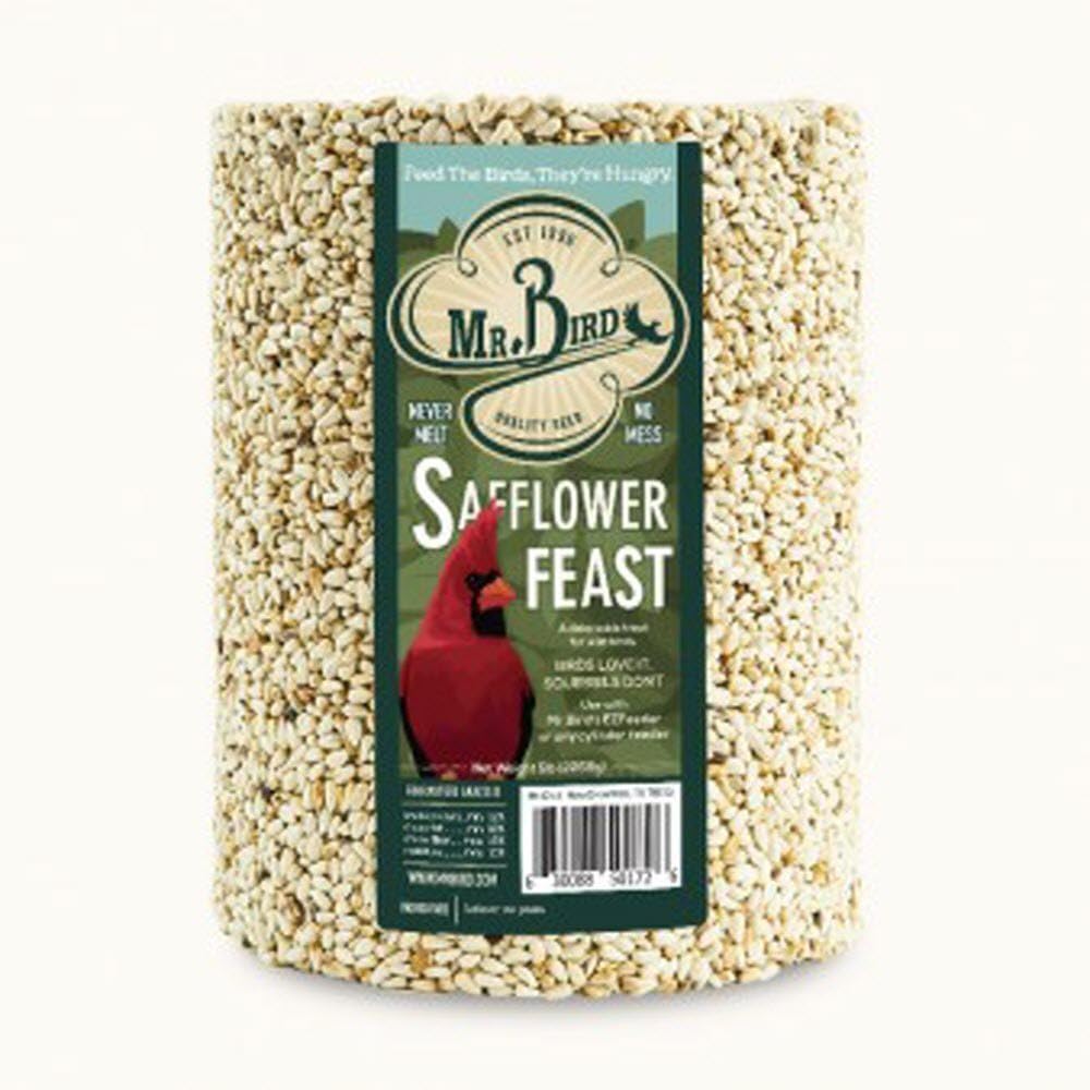 Mr. Bird Safflower Feast Large Wild Bird Seed Cylinder 5 lbs.