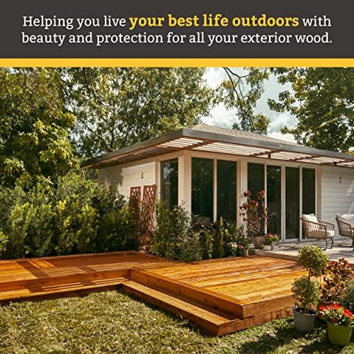 Cabot Wood Toned Stain + Sealer, Exterior Natural Wood Stain, Heartwood, Gallon