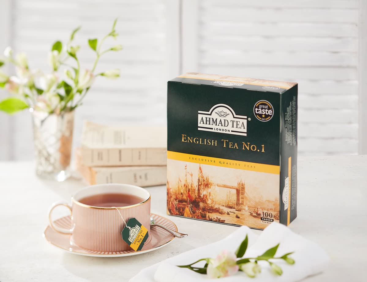 Ahmad Tea Green Tea, Green Tea Teabags 100 ct - Caffeinated & Sugar-Free