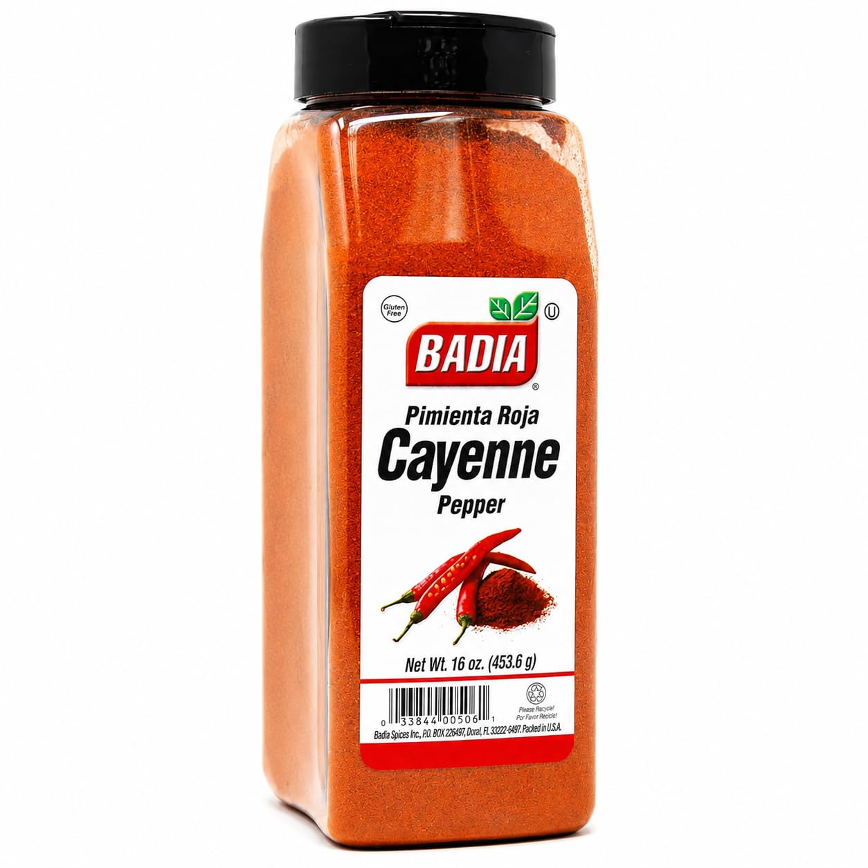 Badia Ground Cayenne Red Pepper, 16 oz – Bold, Spicy & Vibrant | Adds vibrant color and fiery heat to meats, seafood, vegetables, sauces, marinades