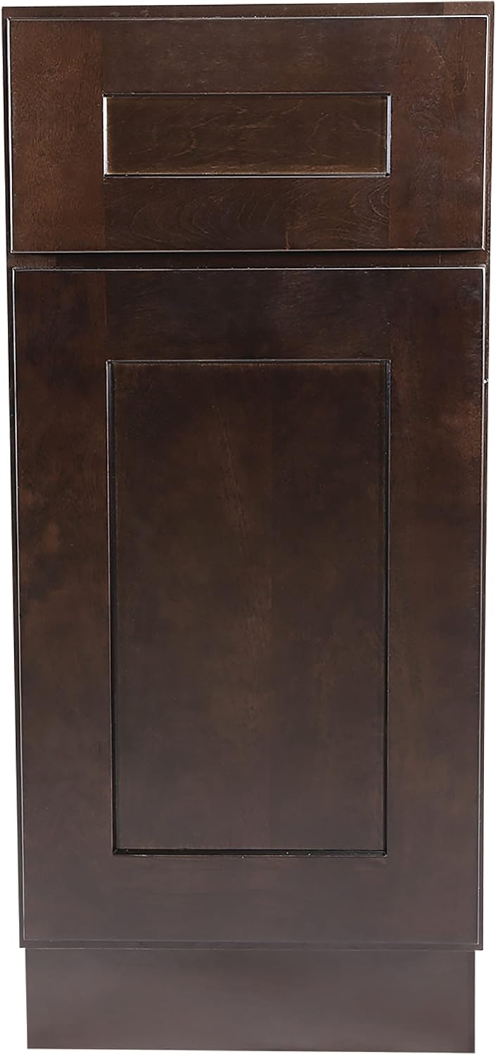 Design House Brookings Kitchen Base Cabinet, 21", Espresso | Adjustable Shelves, Adjustable Hinges, Floor Mount, Contemporary/Modern, Wood, Kitchen