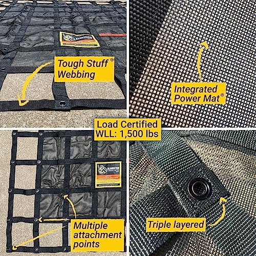 Heavy Duty Cargo Net - Truck Organizer-Interior-Roof Rack-Jeep-SUV- Baja-Camping -(GBN-100) 4' x 4'