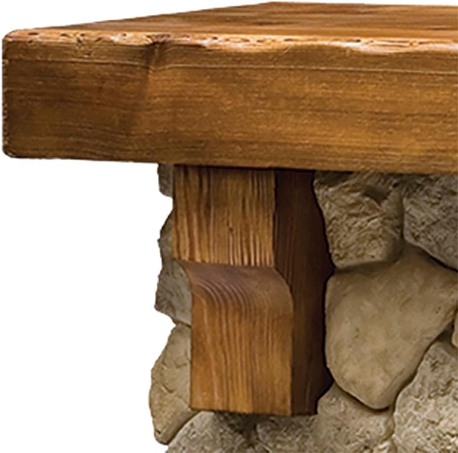 Dimplex Fieldstone Electric Fireplace with Mantel Surround Package | Pine with Natural Stone-Look, Includes 26" Electric Fireplace - #GDS28L8-904ST