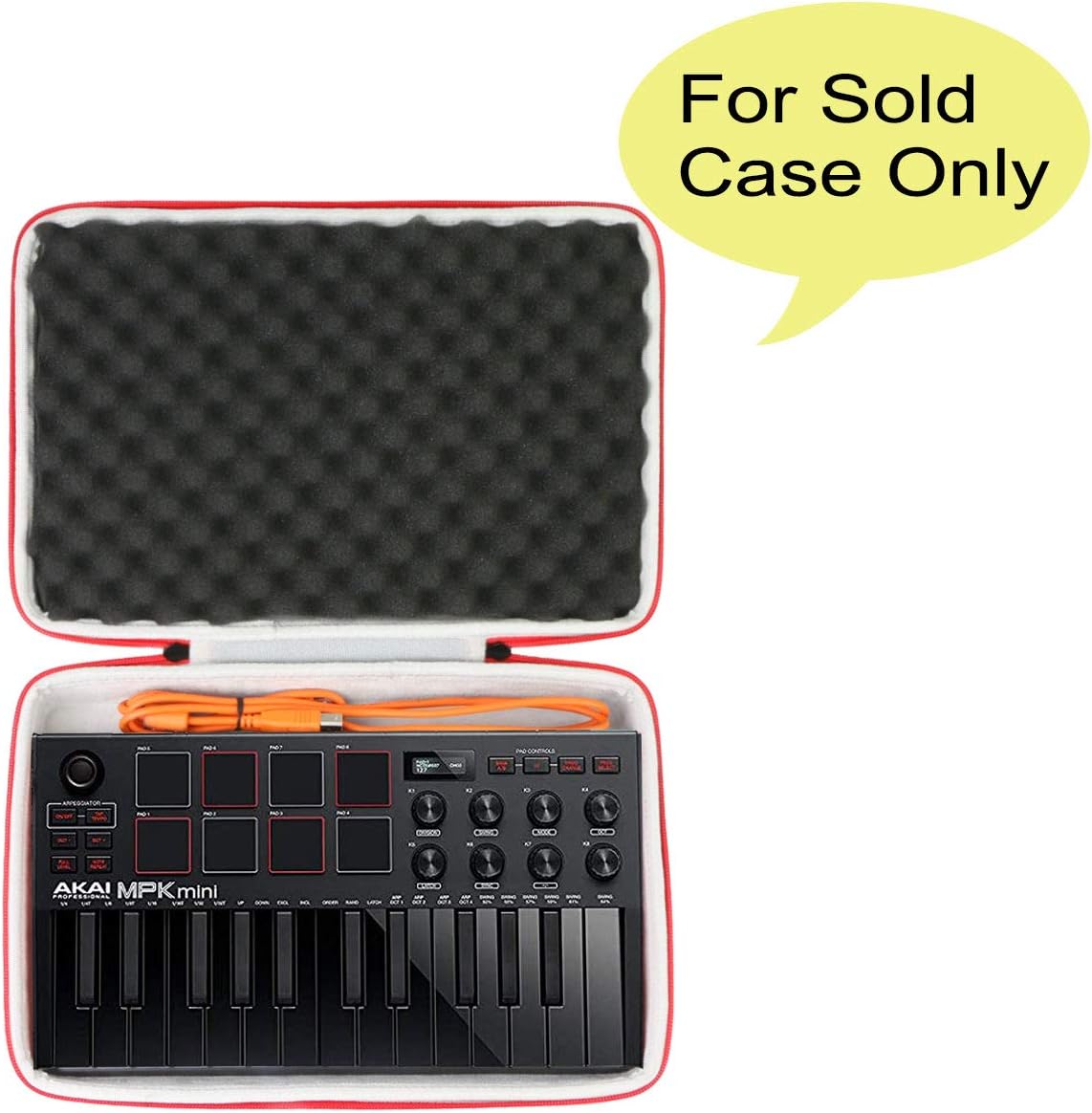 co2CREA Hard Case for Akai MPK Mini MKII/Play 25 Key Keyboard Controller | Compatible with MIDI Keyboard Controller, Travel Protective Storage Bag with Mesh Pocket & Handle